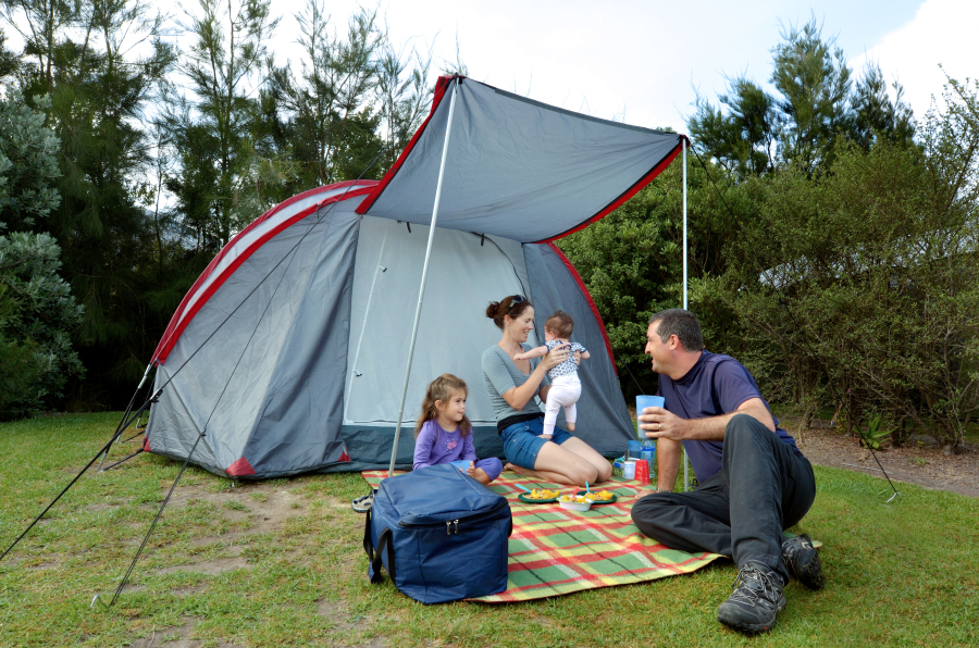 famille en camping hossegor 